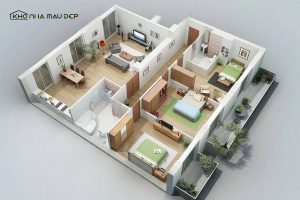 15+ Bản vẽ nhà cấp 4 3 phòng ngủ 100m2 đẹp, chi tiết缩略图