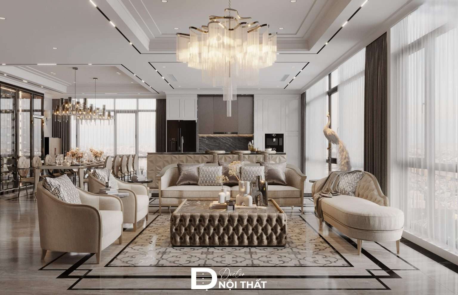 49+ Mẫu trần thạch cao phòng khách hiện đại, sang trọng nhất 2026缩略图