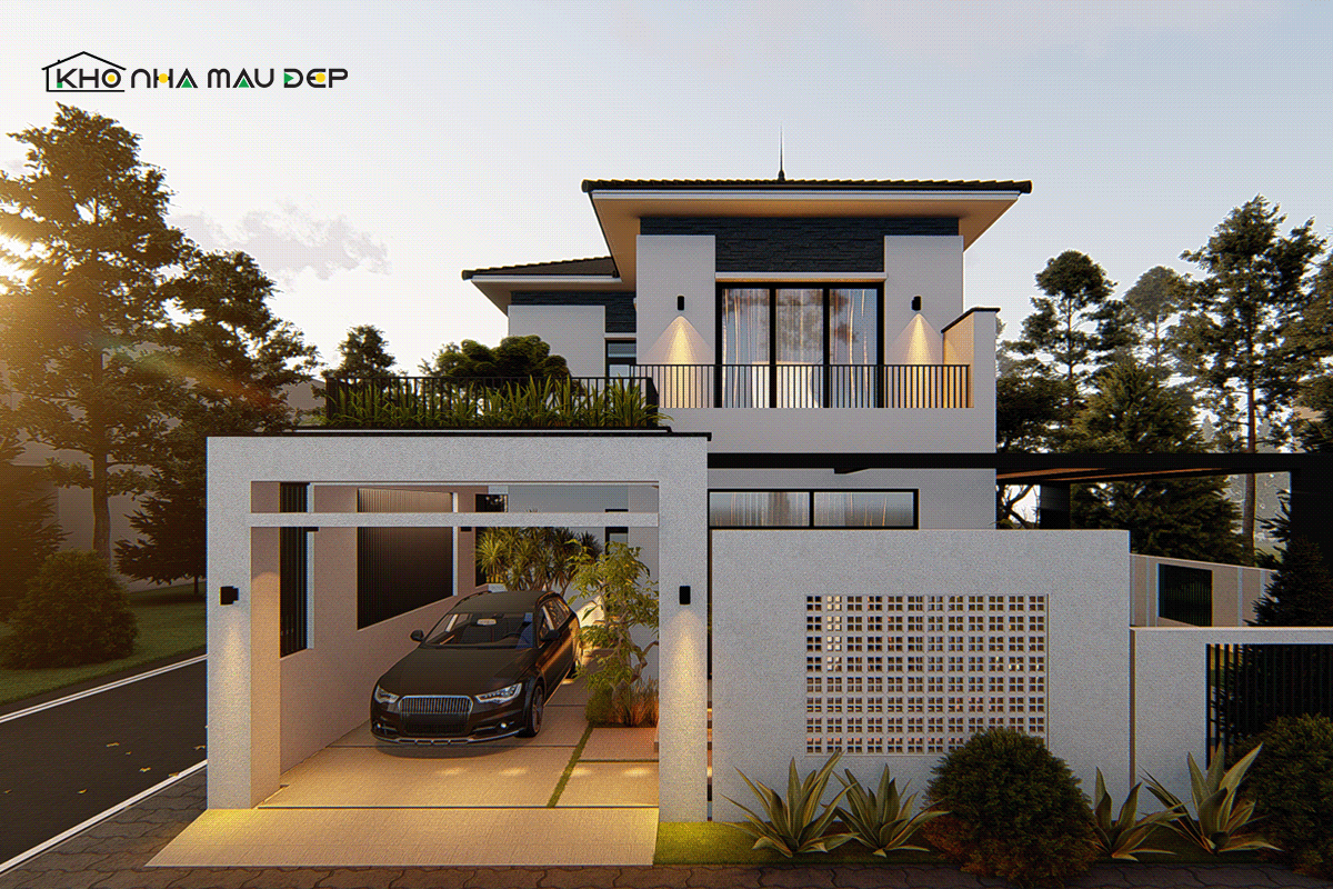 99+ Mẫu nhà 2 tầng có gara tiện nghi tối ưu không gian sống缩略图