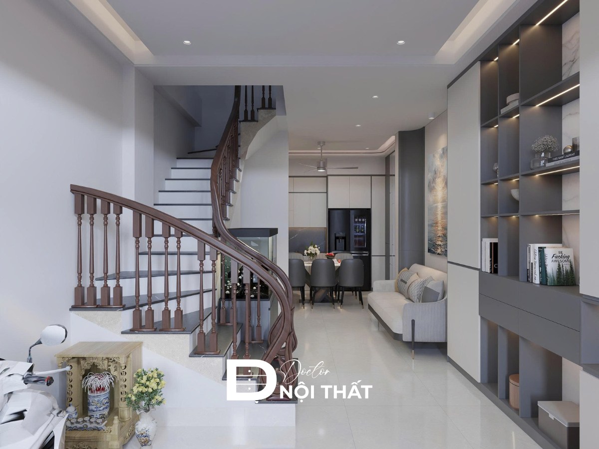 Dự án thiết kế nội thất nhà phố 2 tầng 36m2 tại Xuân Đỉnh缩略图