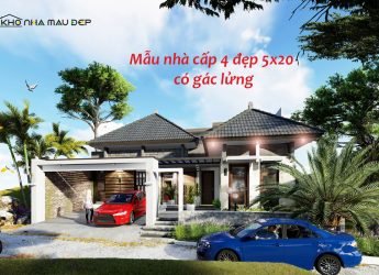 45+ Mẫu nhà cấp 4 đẹp 5×20 có gác lửng đẹp, đầy đủ tiện nghi缩略图