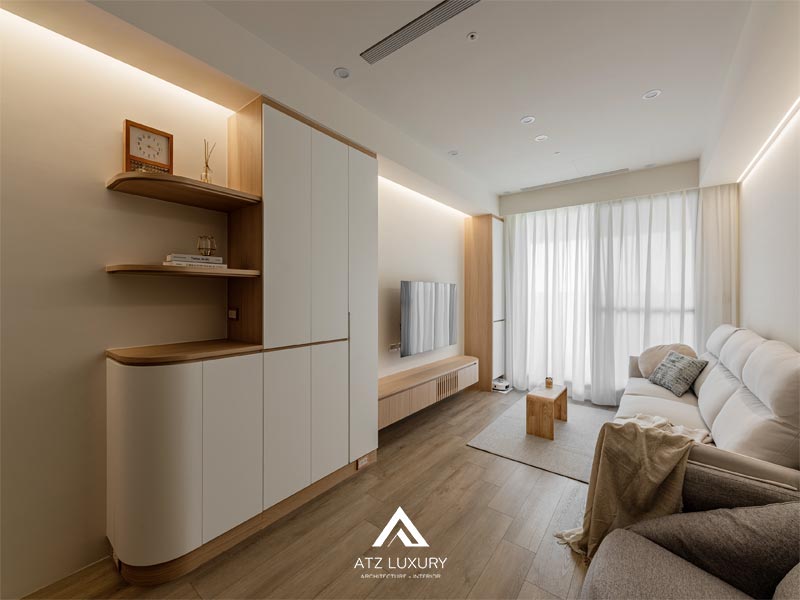 Thiết kế nội thất căn hộ 47m2 cho vợ chồng anh Lương缩略图