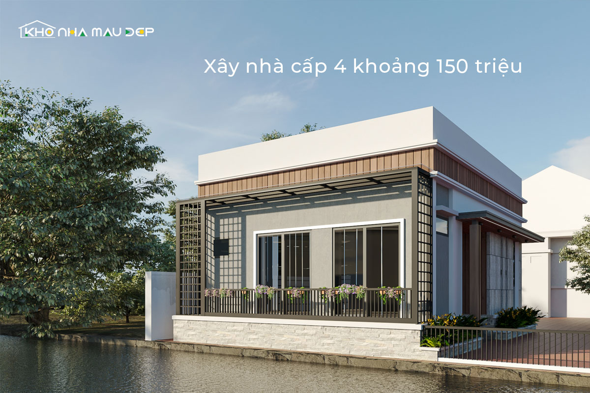 30+ Phương án xây nhà cấp 4 khoảng 150 triệu tối ưu chi phí缩略图